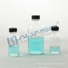 Manufacturing 8oz Clear Boston Rounds Glass Bottle with PTFE Closures